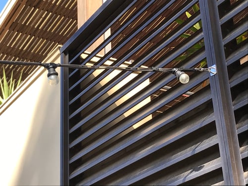 how to install wire outdoor catenary lighting