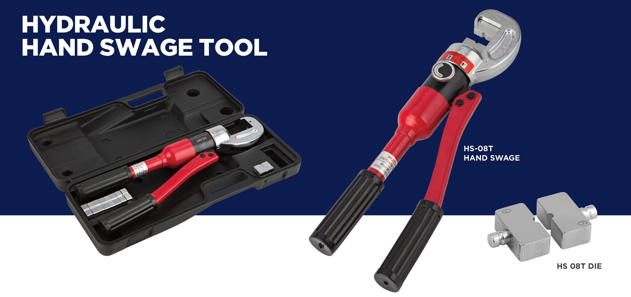 hydraulic hand swage tool for wire balustrade
